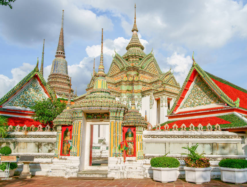 Temple Wat Pho Bangkok, inscription thaï