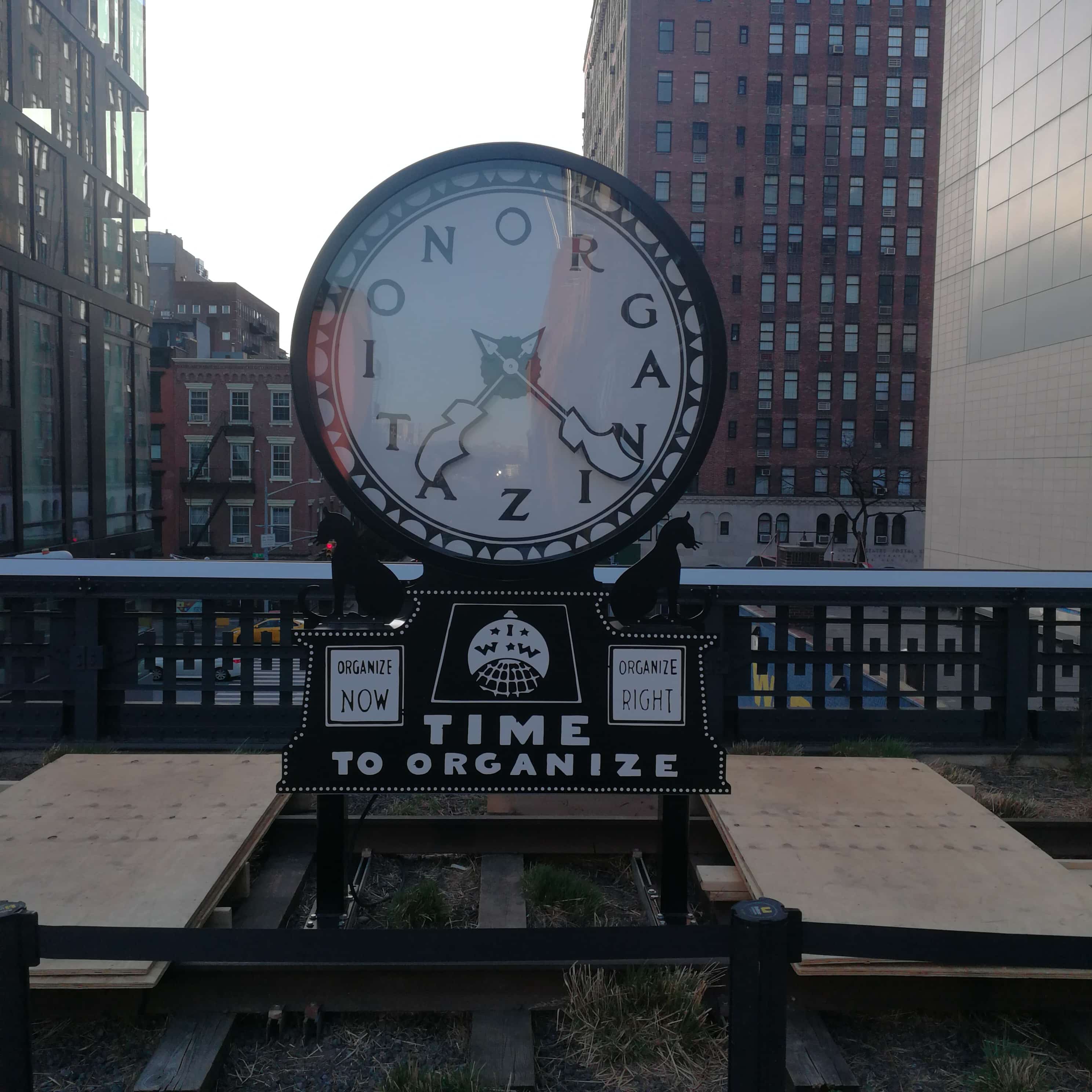 Time to run on the High Line - Manhattan Horloge sur la High Line