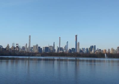 Photo avec une sublime vue de Manhattan depuis Central Park