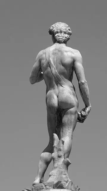David - vu de dos - Michel-Ange en 1504